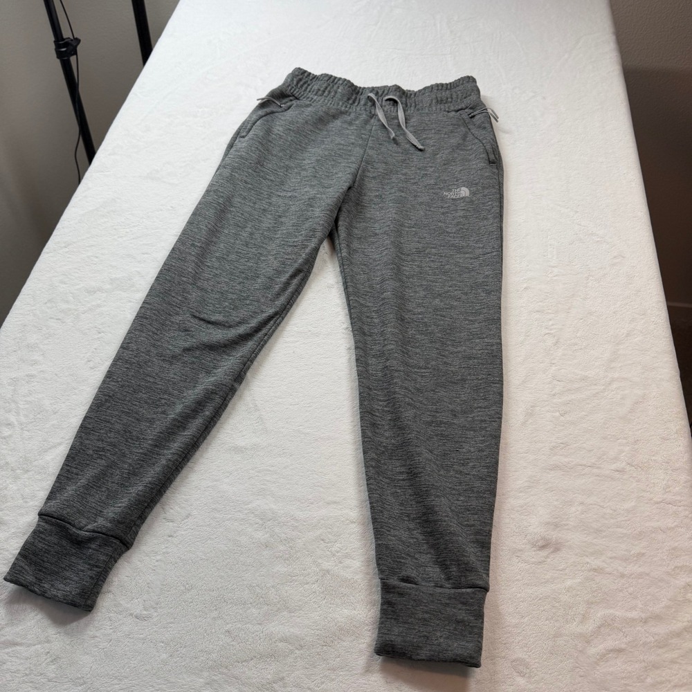 The North Face Joggers Womens Small Grey Good NF0A5GCB Fleece Lined Sweatpants - Picture 3 of 13